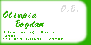olimpia bogdan business card