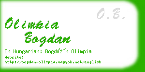 olimpia bogdan business card